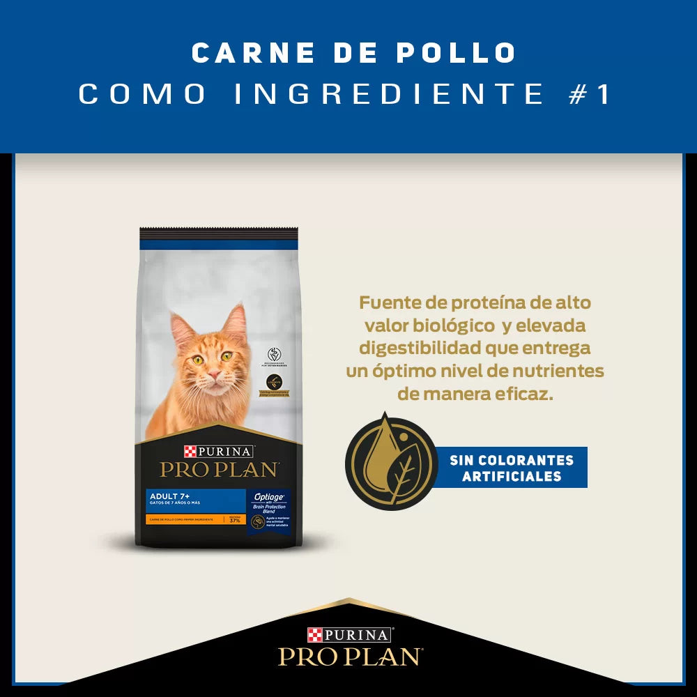 Comida Para Gatos Adultos 7+ Purina Pro Plan X 3 KG