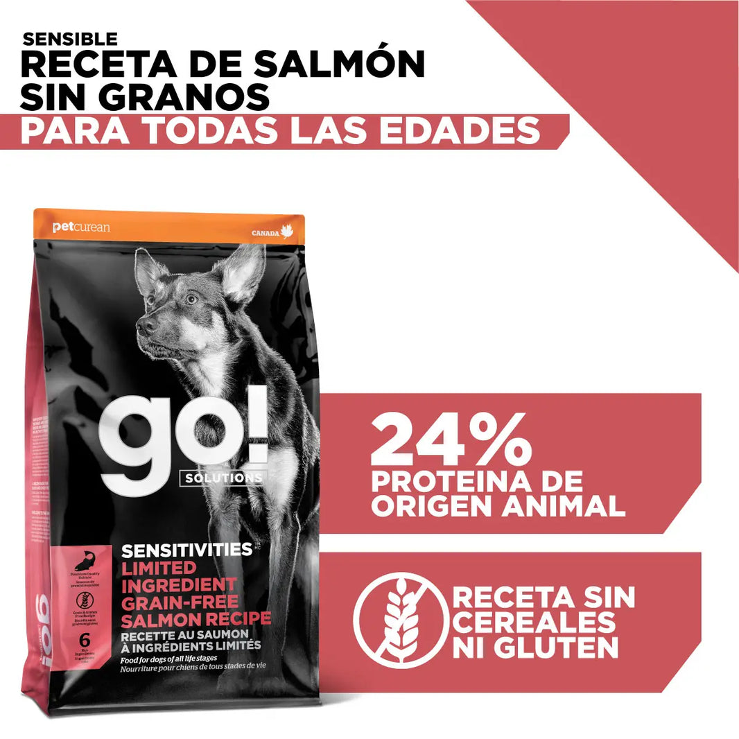 Go! Sensitivities limited ingredient grain free salmon recipe for dogs