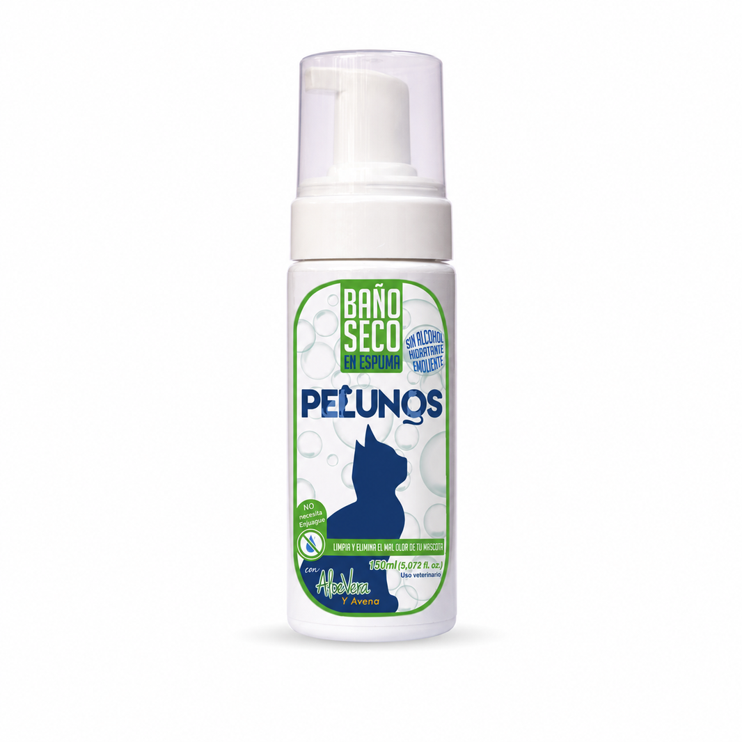 BAÑO SECO PELUNOS EN ESPUMA GATO