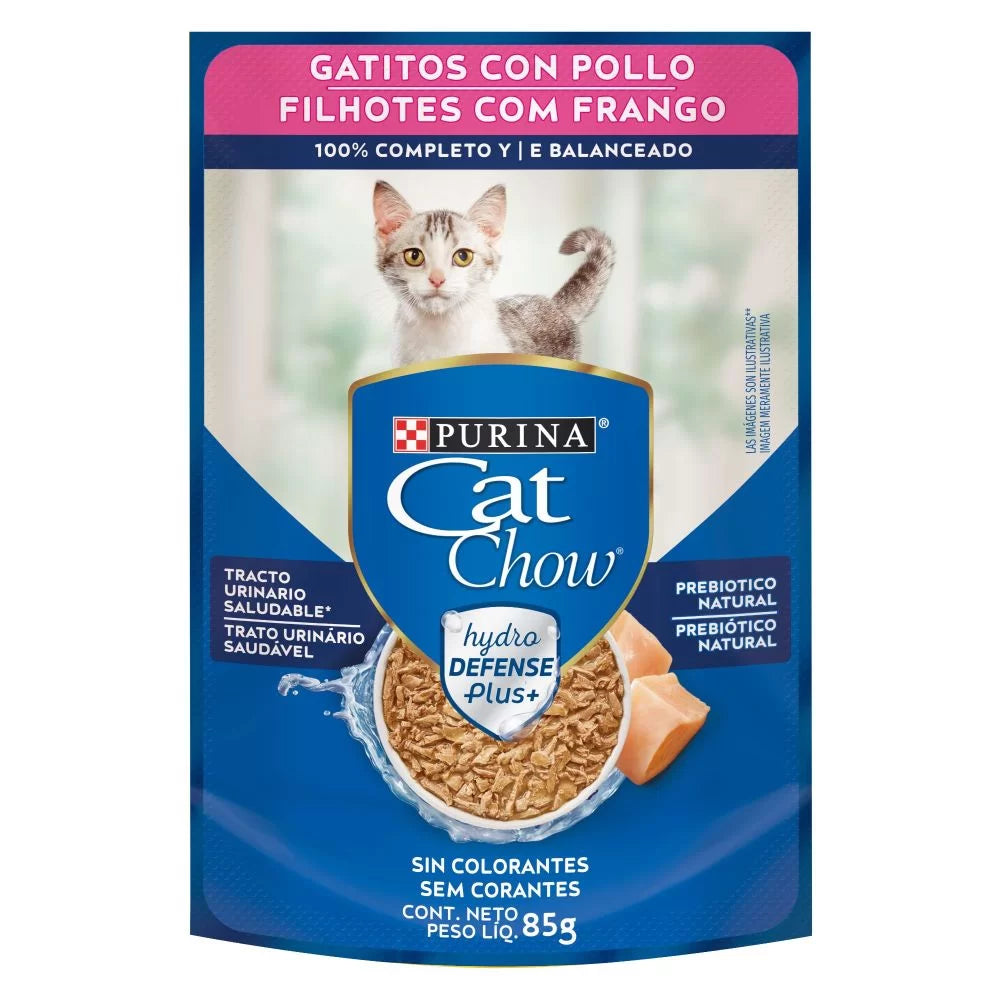 Alimento Húmedo Para Gatitos Cat Chow Pollo x 85 Gr