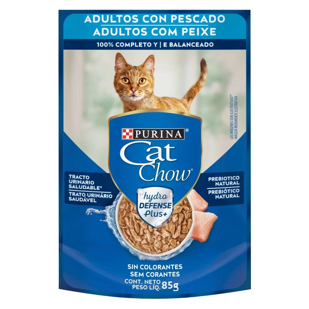 Alimento Húmedo Para Gatos Cat Chow Adulto Pescado x 85 Gr