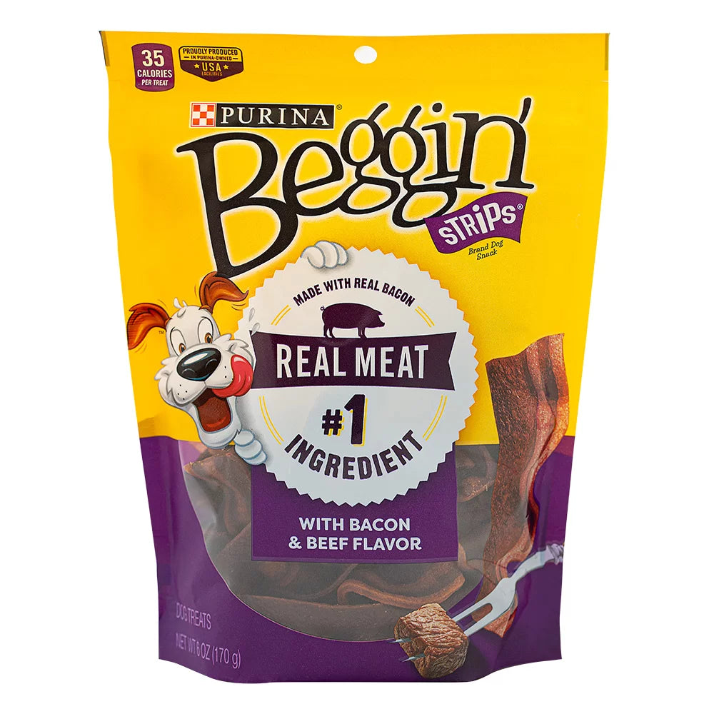 Snack Para Perro Beggin Tocineta Carne X 170Gr
