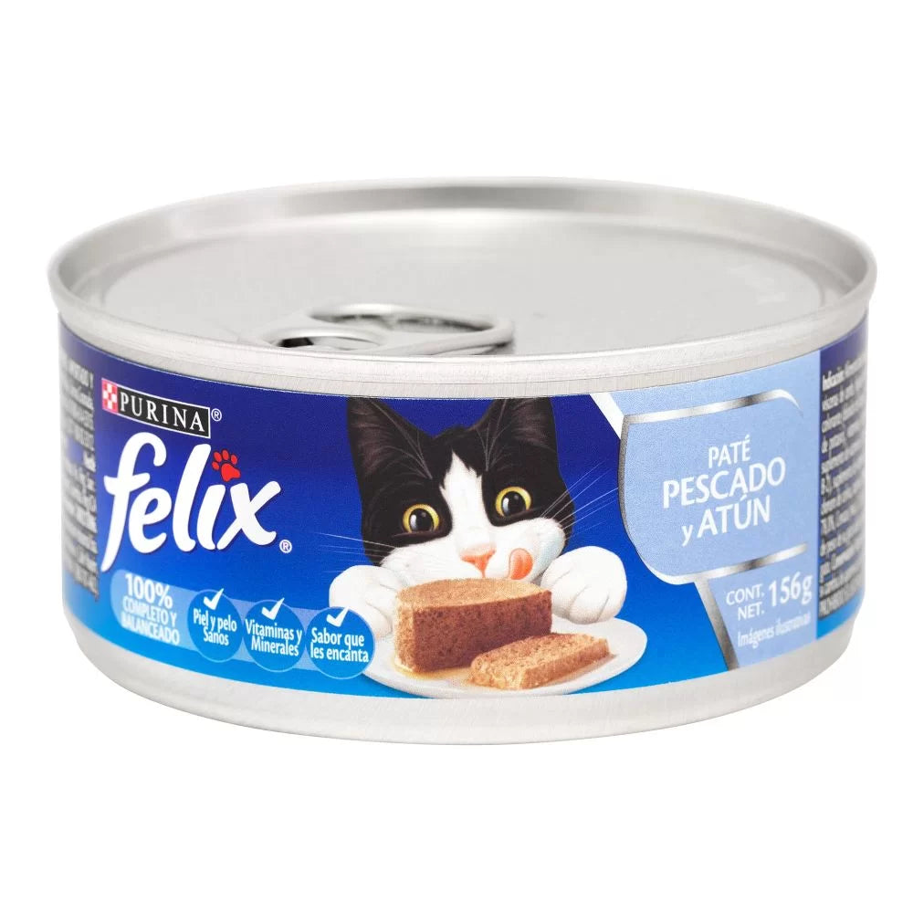 Alimento Húmedo Para Gatos Purina Felix Pate Pescado Y Atún En Salsa x 156 Gr