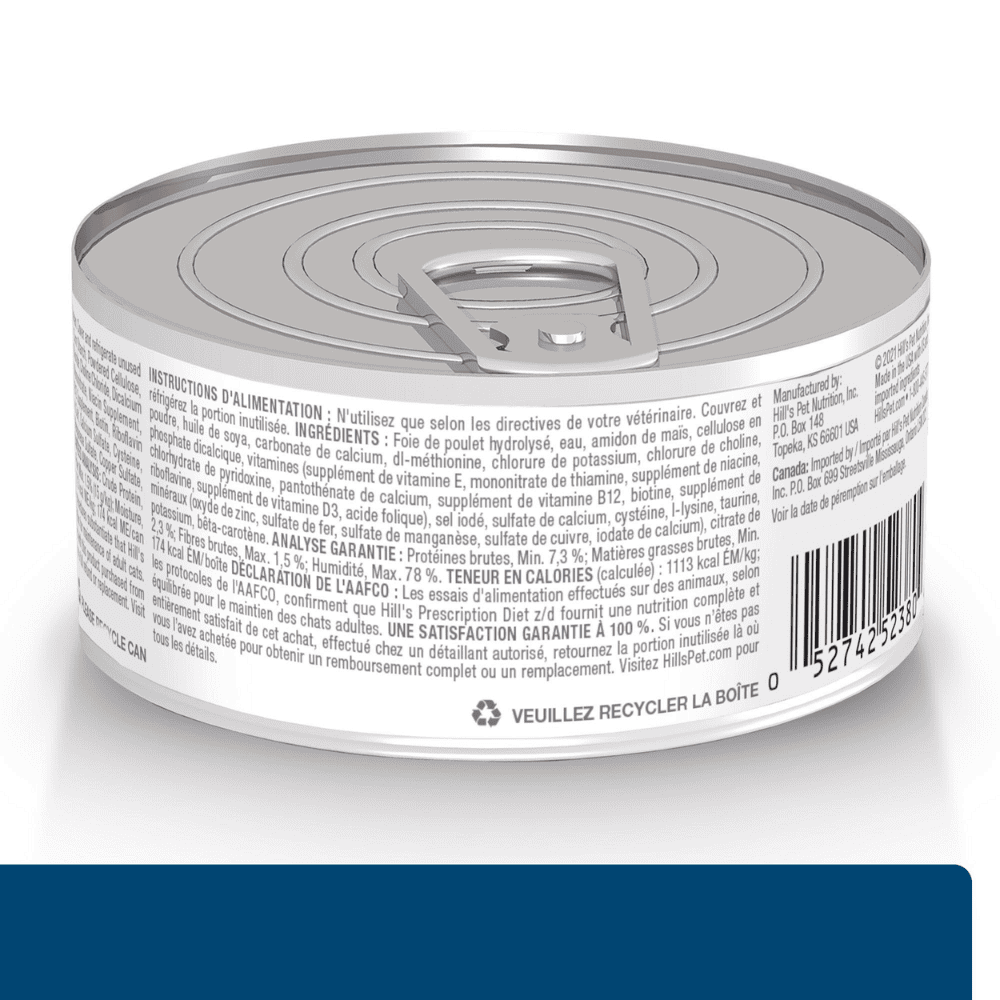 Hill's Prescription Diet z/d Comida Húmeda para gato sensibilidades alimentarias 5,5 Oz (156g)