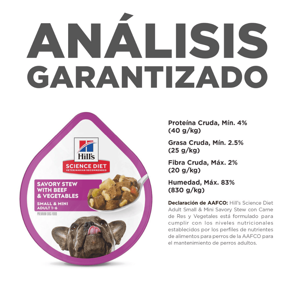 Hill's Science Diet Puppy alimento húmedo perro cachorro raza pequeña pollo y Vegetales 99 Gr