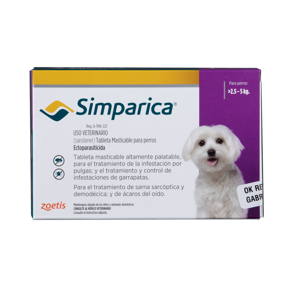Antiparásitario Externo Para Perro Simparica Caja 1 Tableta