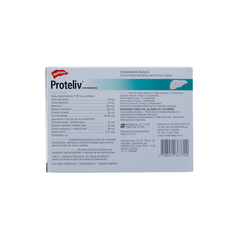 Hepatoprotector para Perros Proteliv 21 comprimidos