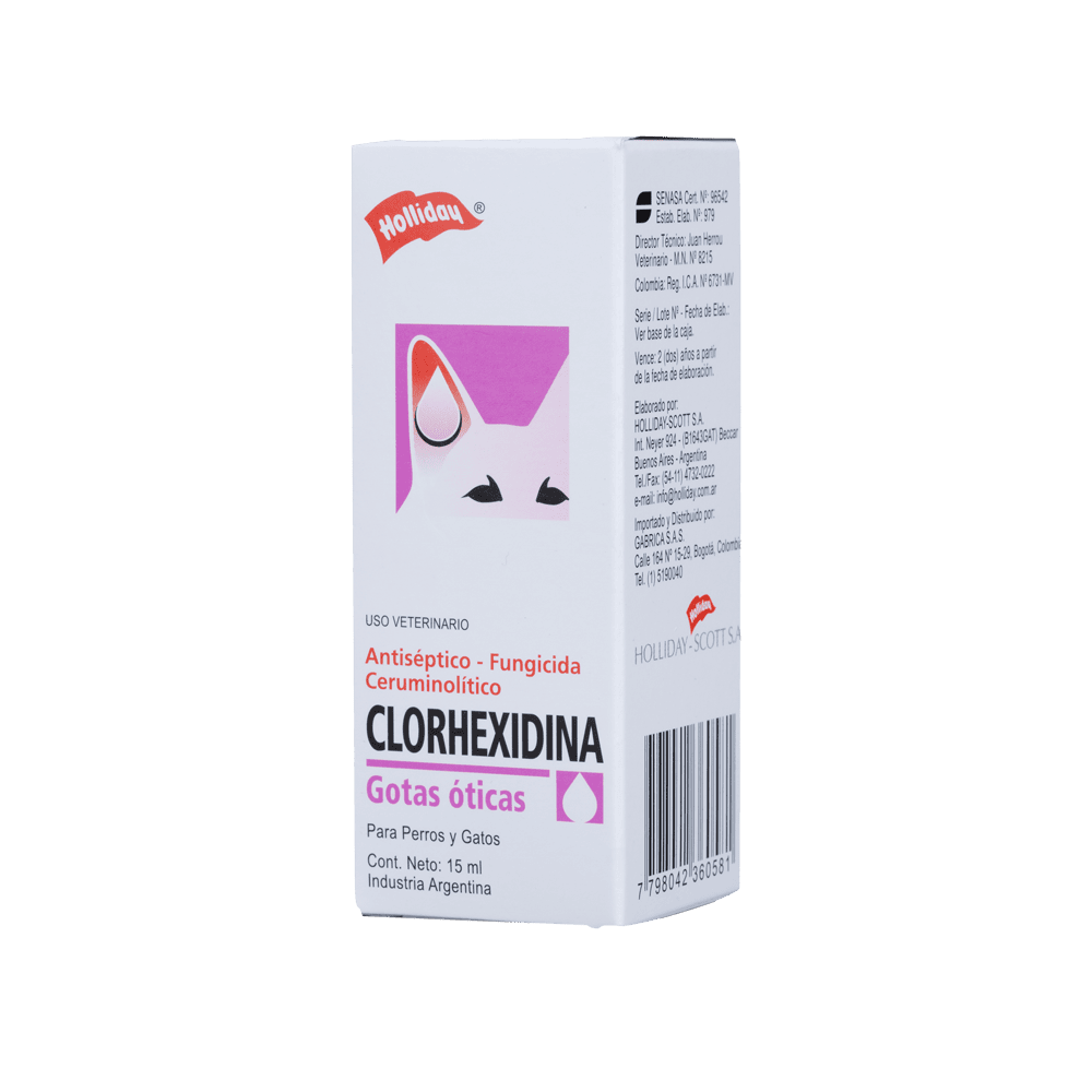 Clorhexidina Gotas Óticas Perros y Gatos 15ml