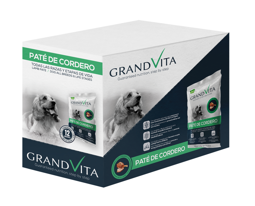Comida Húmeda para perro Grand Vita paté Cordero