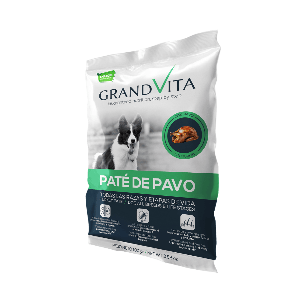 Comida Húmeda para perro Grand Vita paté Pavo