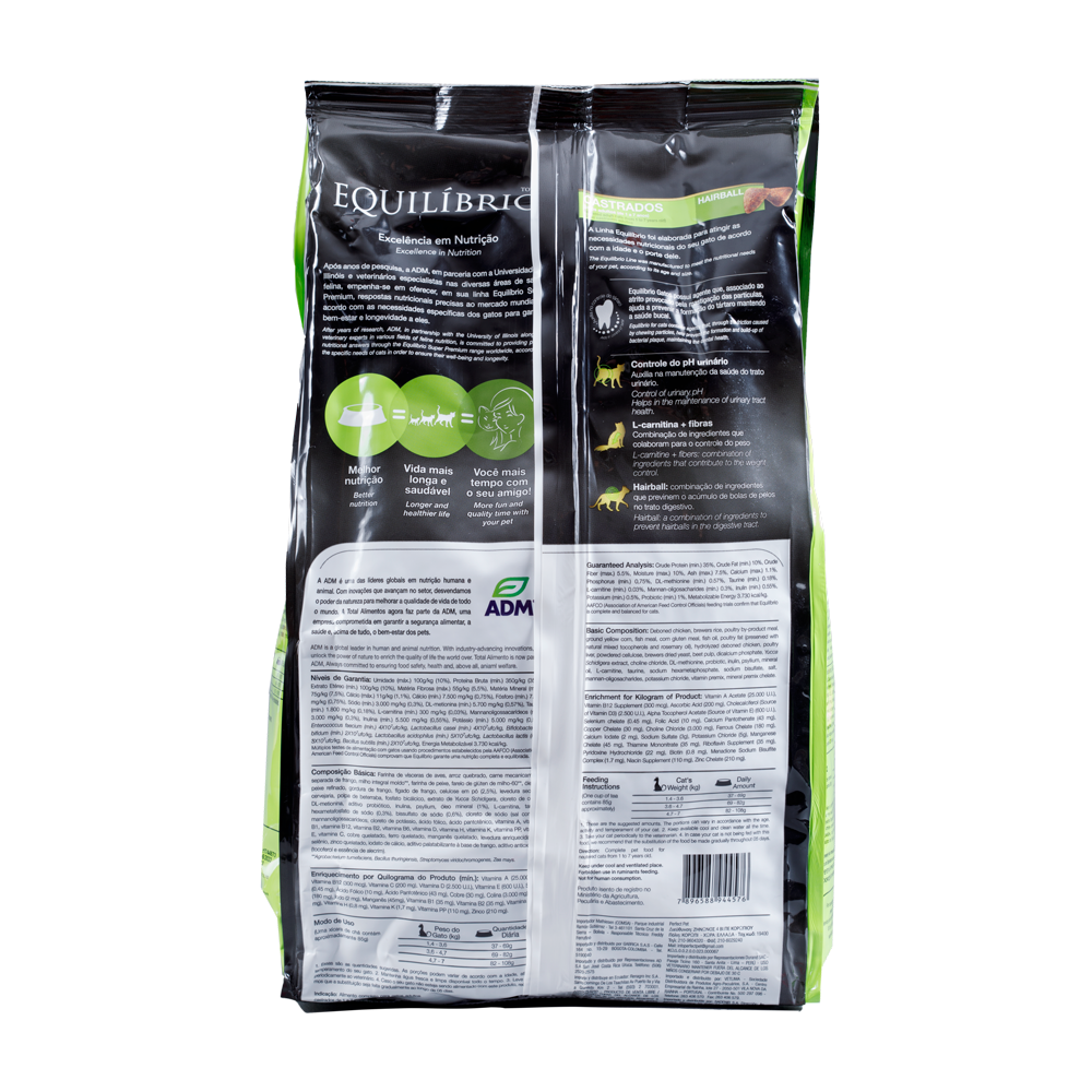 Comida para gato Equilibrio Adulto Castrado 1,5 Kg