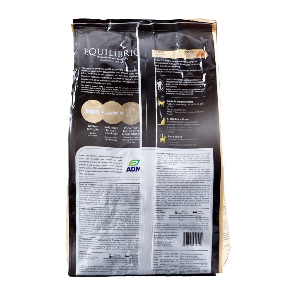 Comida Para Gato Adulto Equilibrio Light 1,5 Kg