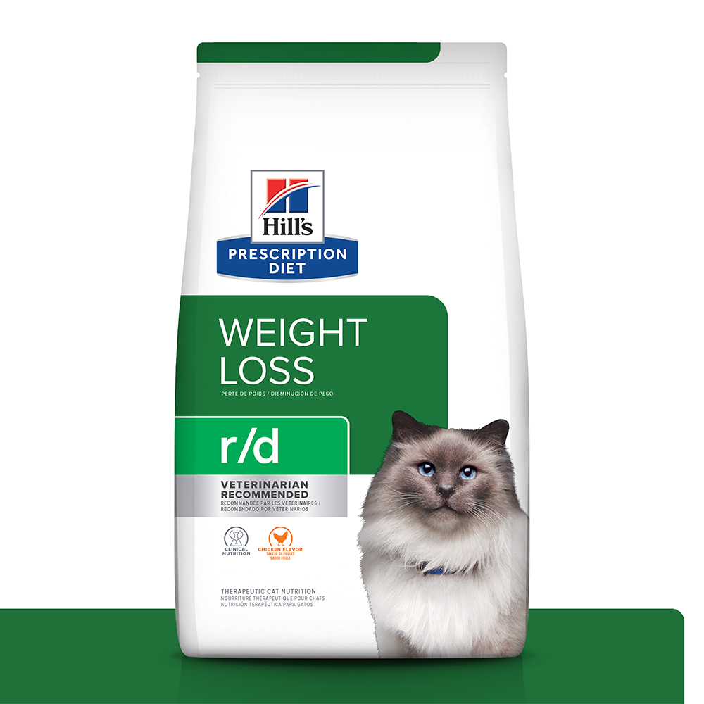 Hill's Prescription Diet r/d, Pérdida de Peso, alimento seco para gato 4 Lb (1,81Kg)