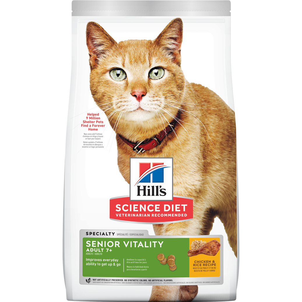 Hill's Science Diet Senior Vitality concentrado gato senior sabor pollo 3 Lb (1,4Kg)