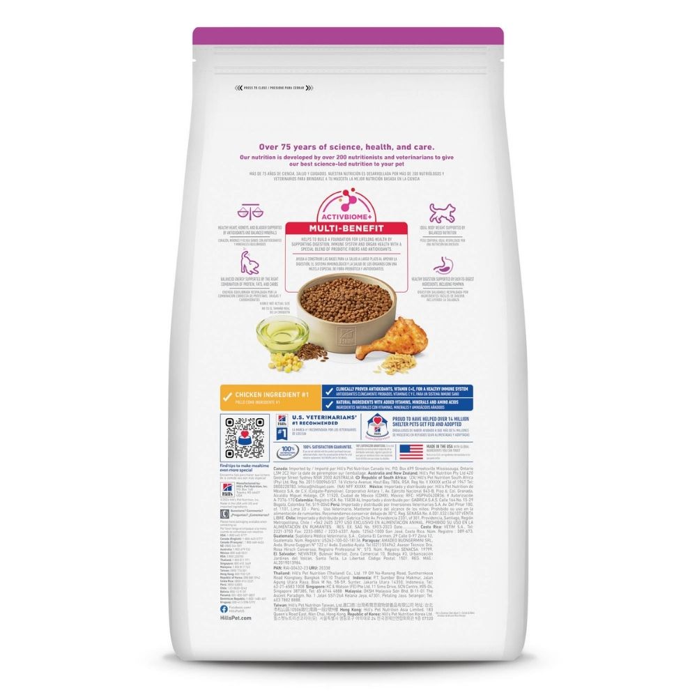 Hill's Science Diet Adult 7+ alimento para perro senior raza pequeña y mini 4,5 Lb (2Kg)