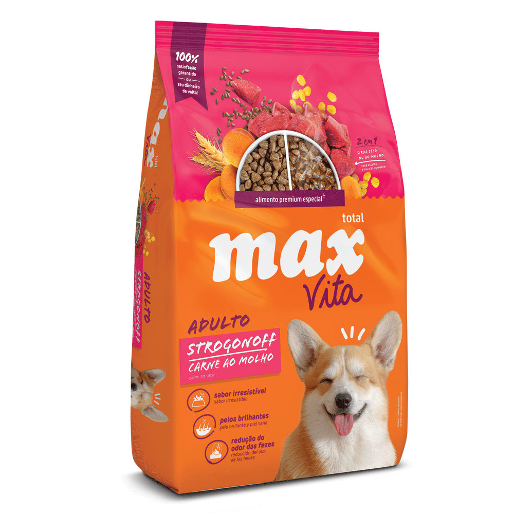 Comida para perro Max Vita Adulto Strogonoff Carne Ao Molho 3 Kg