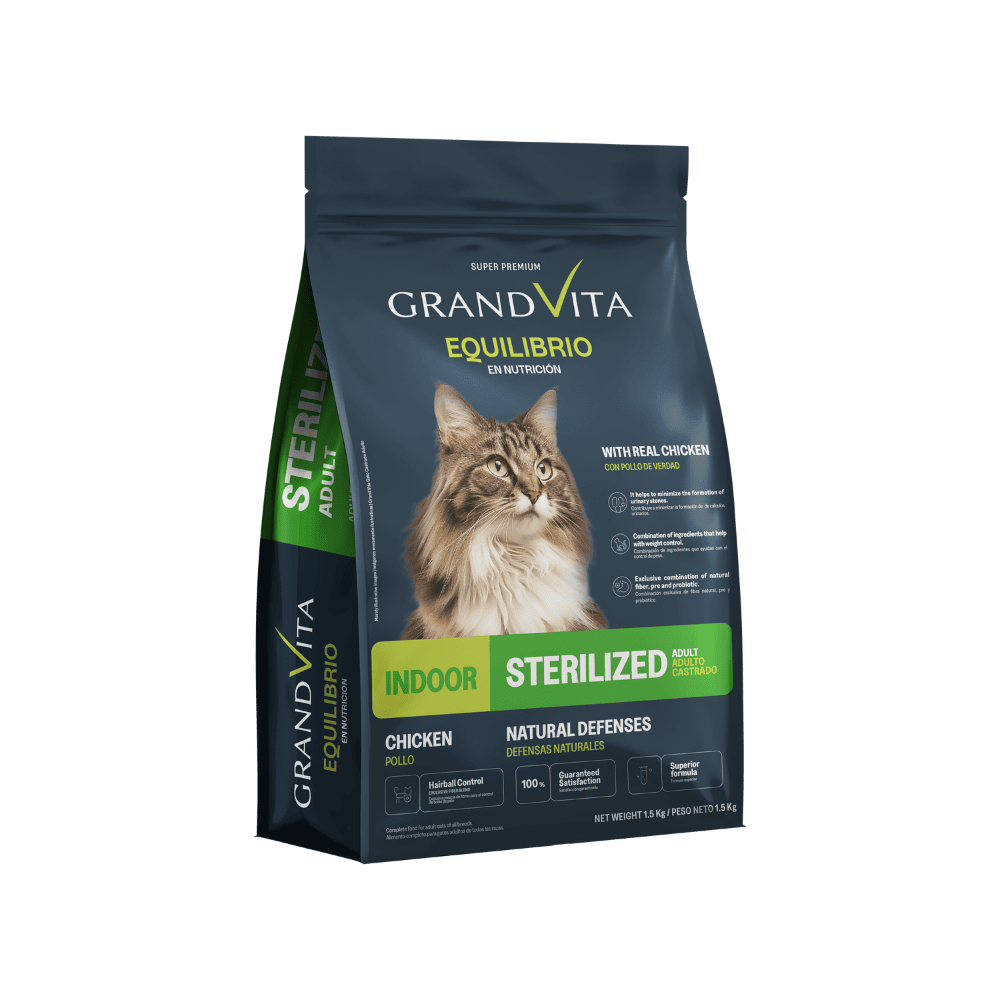 Comida para gato Grand Vita Equilibrio Adulto Castrado 1,5 Kg