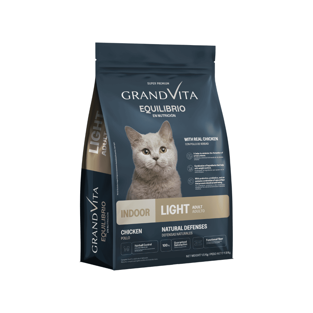 Comida Para Gato Adulto Grand Vita Equilibrio Light 1,5 Kg