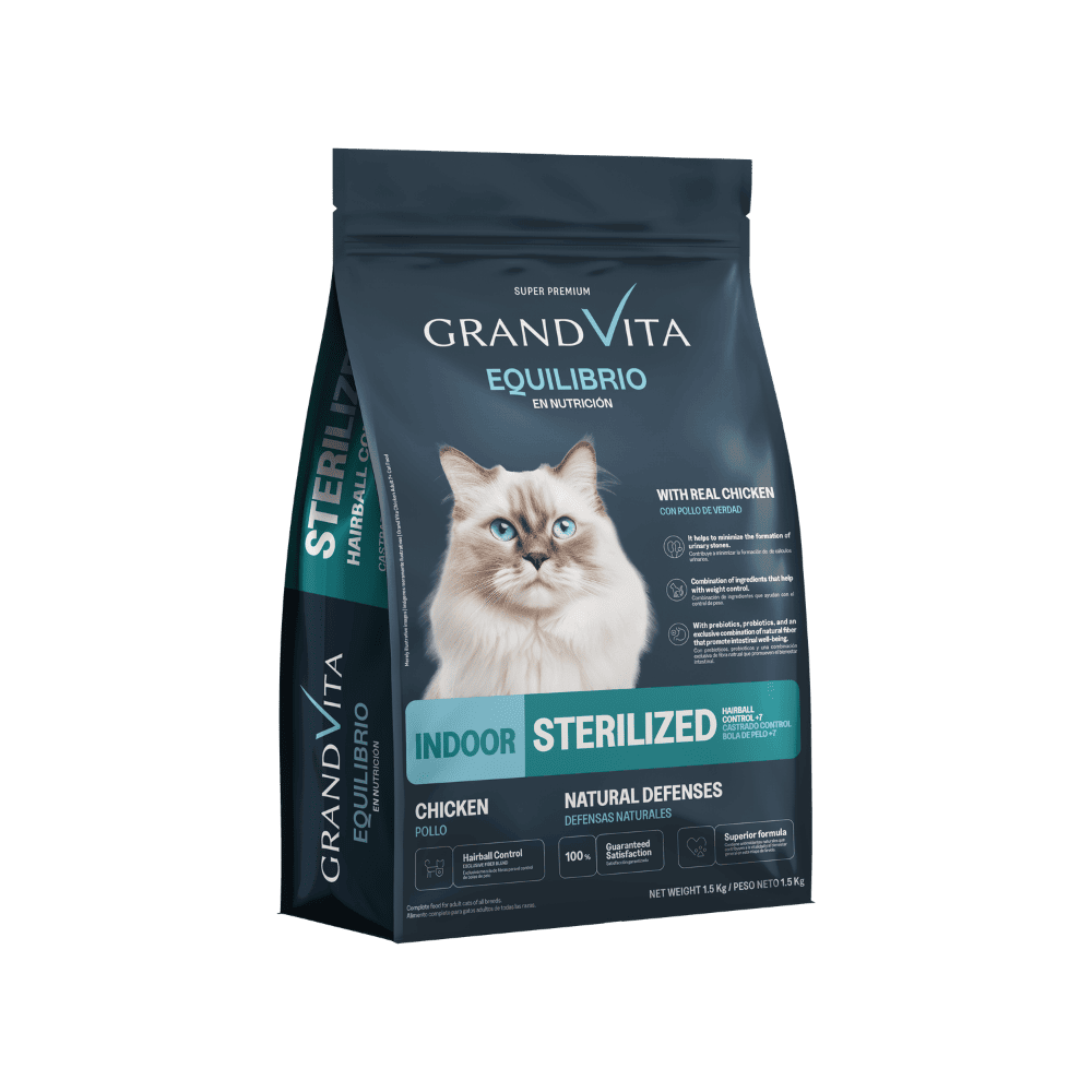 Comida para gato Grand Vita Equilibrio Adulto Senior Castrado 7+ 1,5Kg