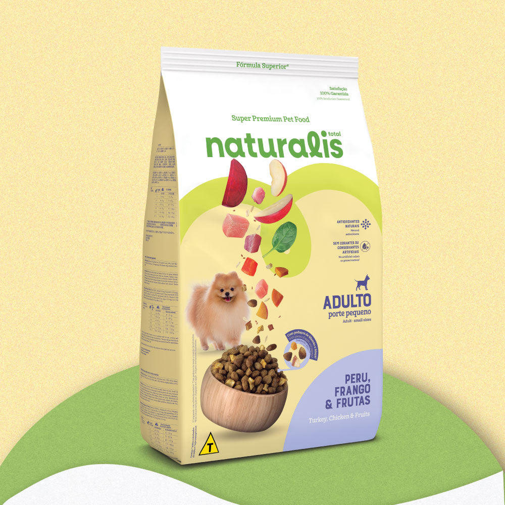 Comida para perro Naturalis Adulto Pollo, Pavo y Frutas raza pequeña