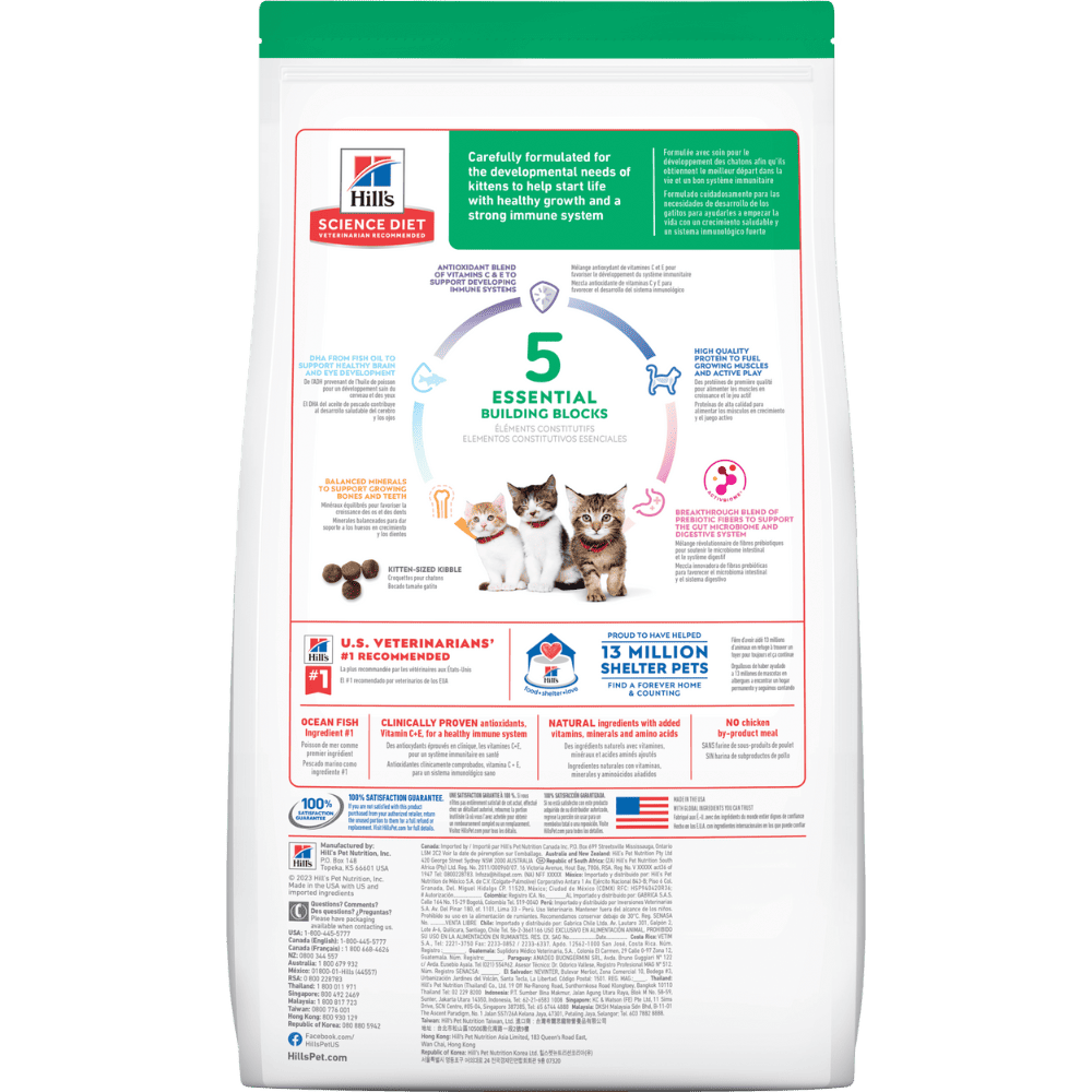 Hill's Science Diet Kitten concentrado para gatito sabor pescado y arroz 3,5 Lb (1,59Kg)