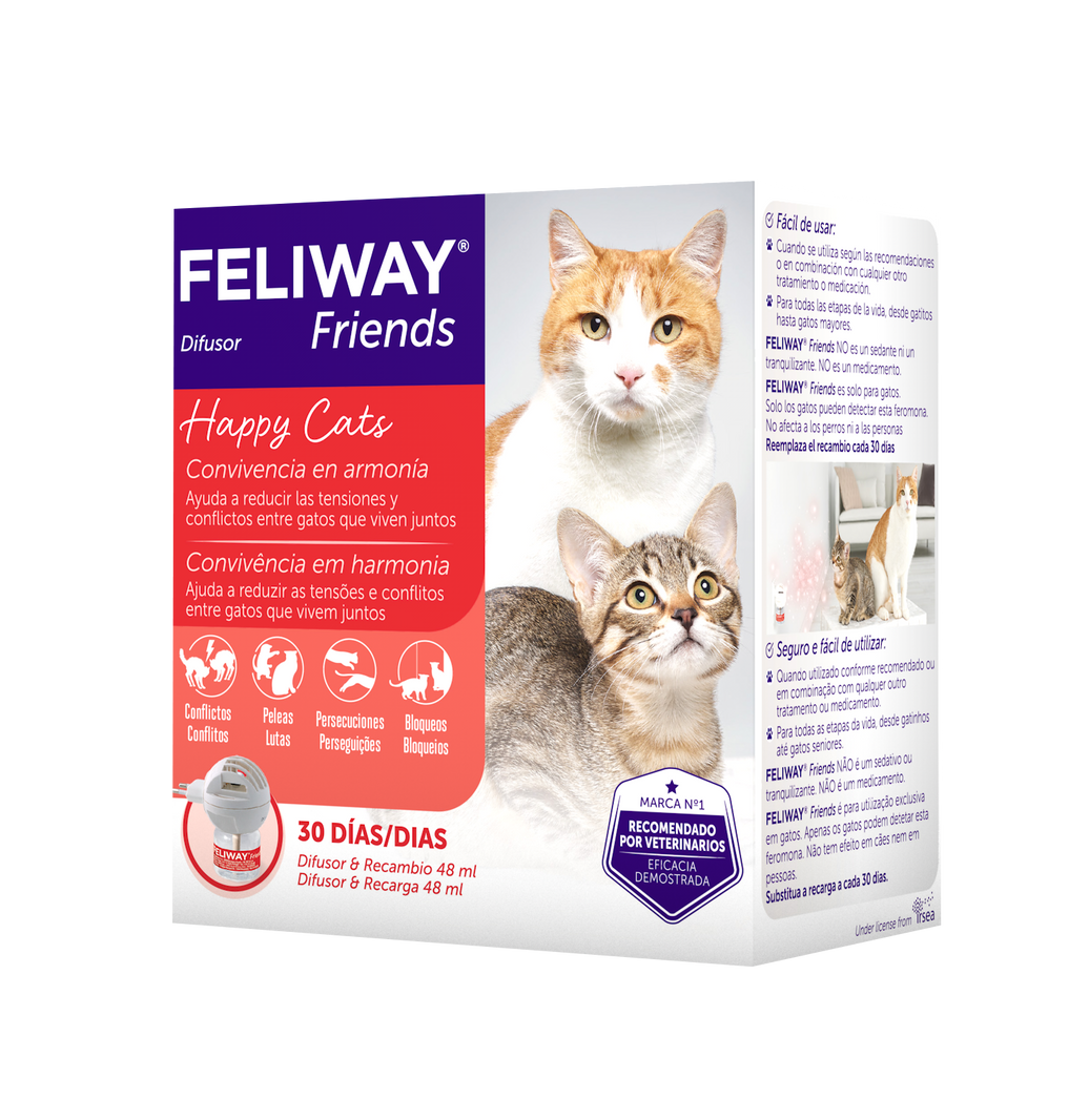 Difusor De Aromas Para Gatos Feliway Friends + Recarga 48 ml