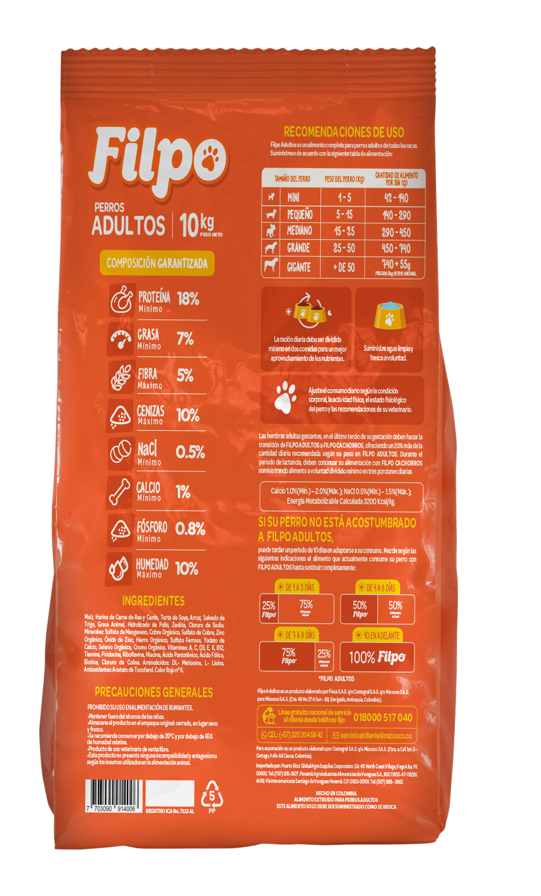 Alimento Para Perro Filpo Adulto x 10 Kg