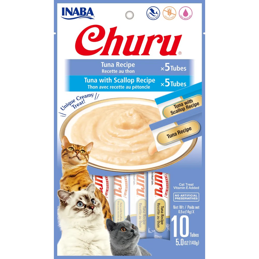 Inaba Cat Snack Churu 10 Piezas Tuna Varieties