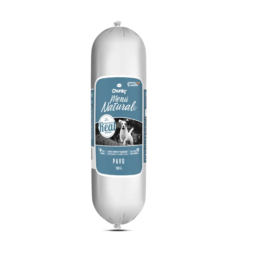 Chunky Menú Natural Salchichón Pavo Perros X 300 GR