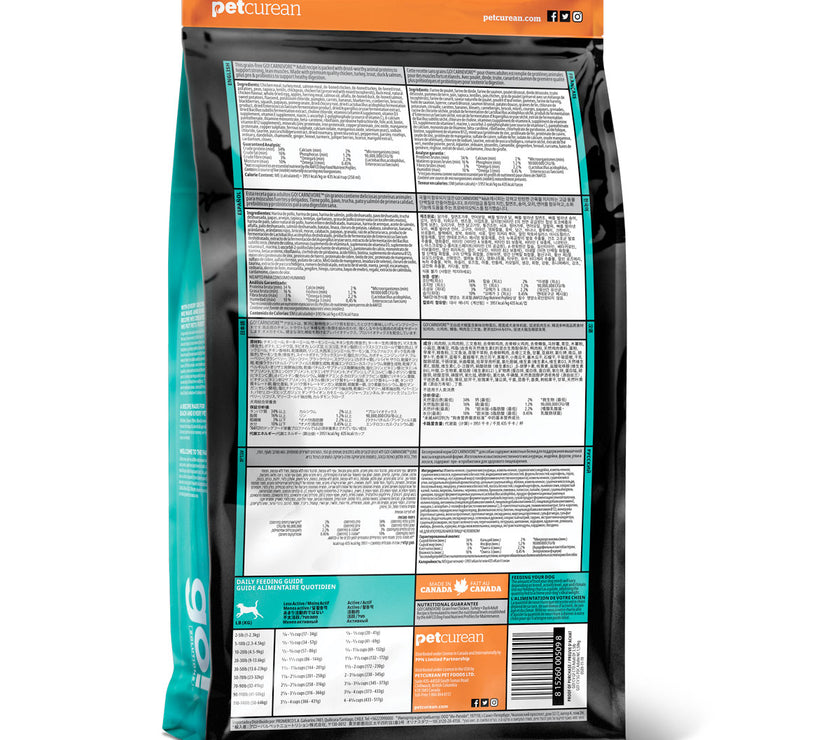 Go! Carnivore grain free chicken, turkey + duck adult recipefor dogs