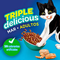 Alimento Para Gatos Purina Felix Adulto Triple Delicious Mar x 1.5 Kg