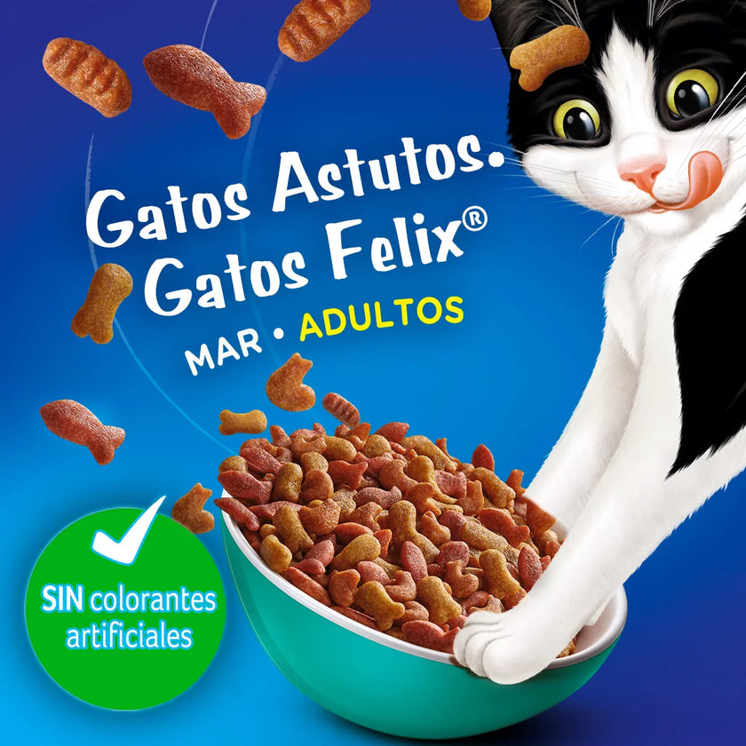 Alimento Para Gatos Purina Felix Adulto Triple Delicious Mar x 1.5 Kg