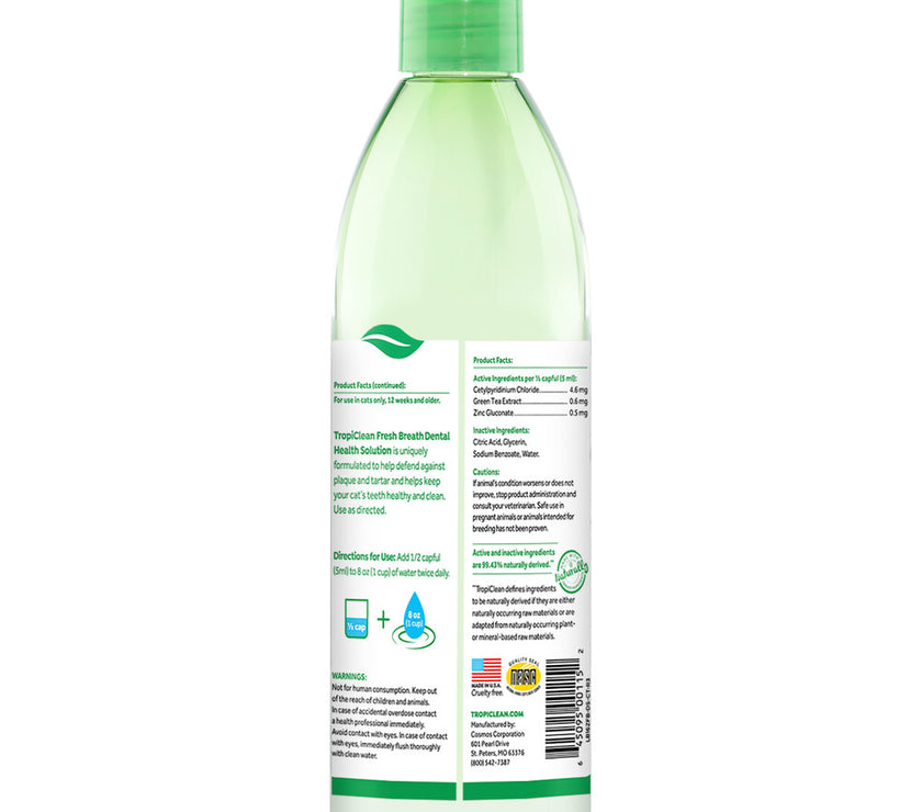Tropiclean Aditivo Para Agua Gatos 8 Oz