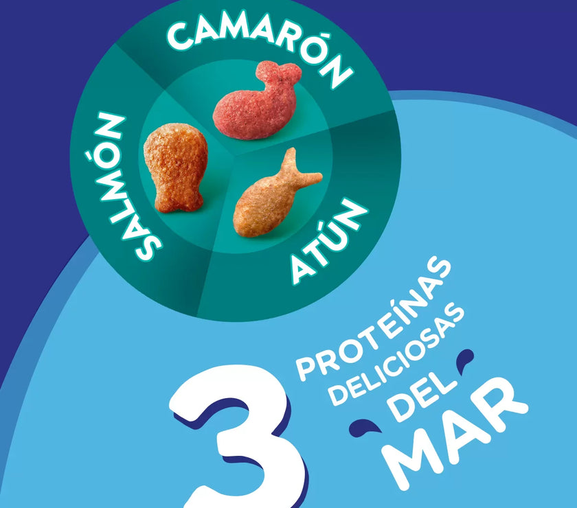 Alimento Para Gatos Purina Felix Adulto Triple Delicious Mar x 1.5 Kg