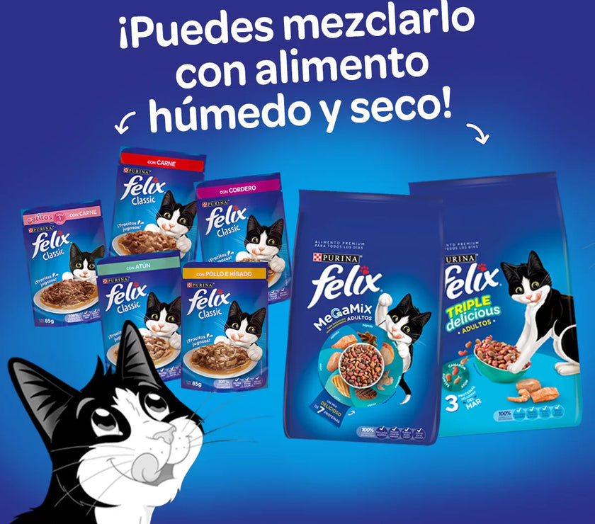 Alimento Húmedo Para Gatos Felix Atun En Salsa x 85 Gr