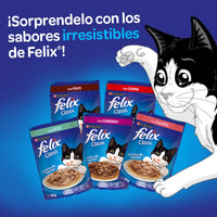 Comida Humeda Para Gatos Felix Pescado Blanco En Salsa x 85 Gr