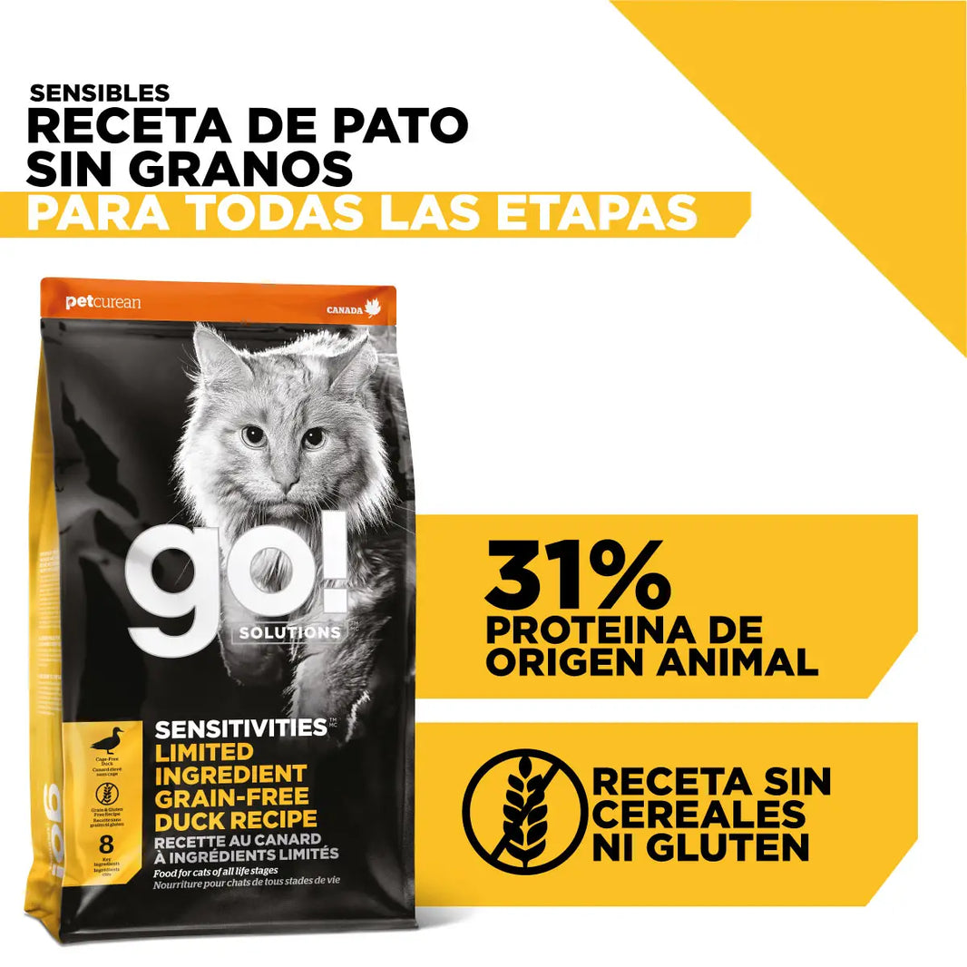 Go! Sensitivities limited ingredient grain free duck recipe for cats