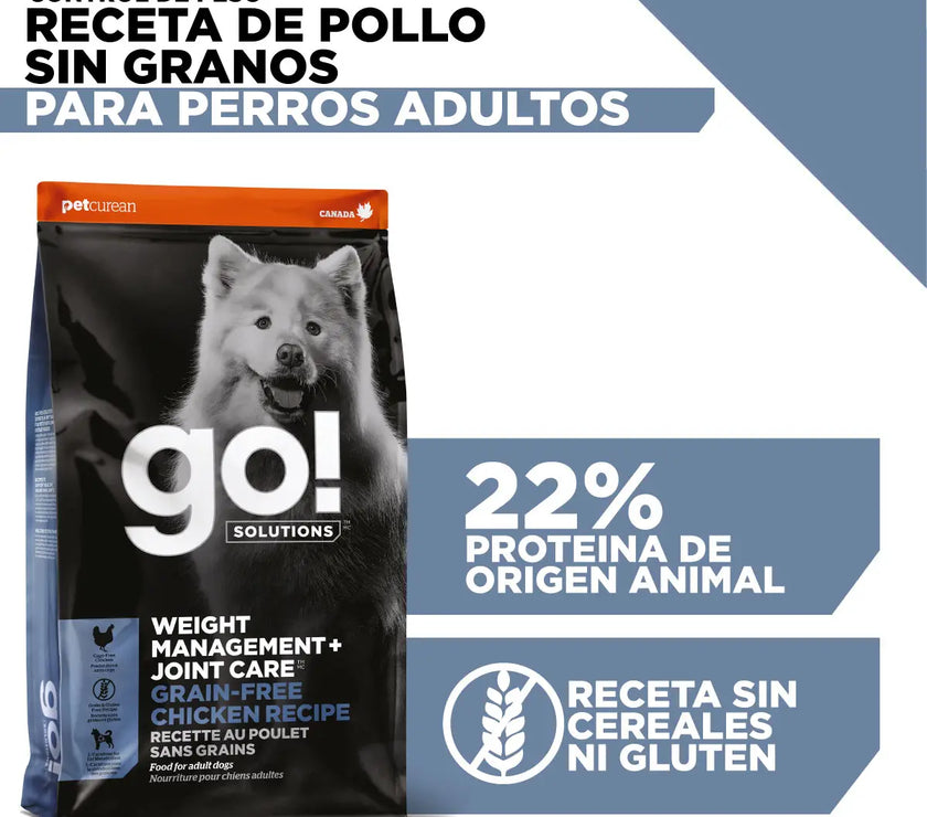 Go! Weight Management + joint care grain free chicken recipefor dogs