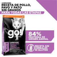 Go! Carnivore grain free chicken, turkey + duck recipe for cats x 1.4 KG