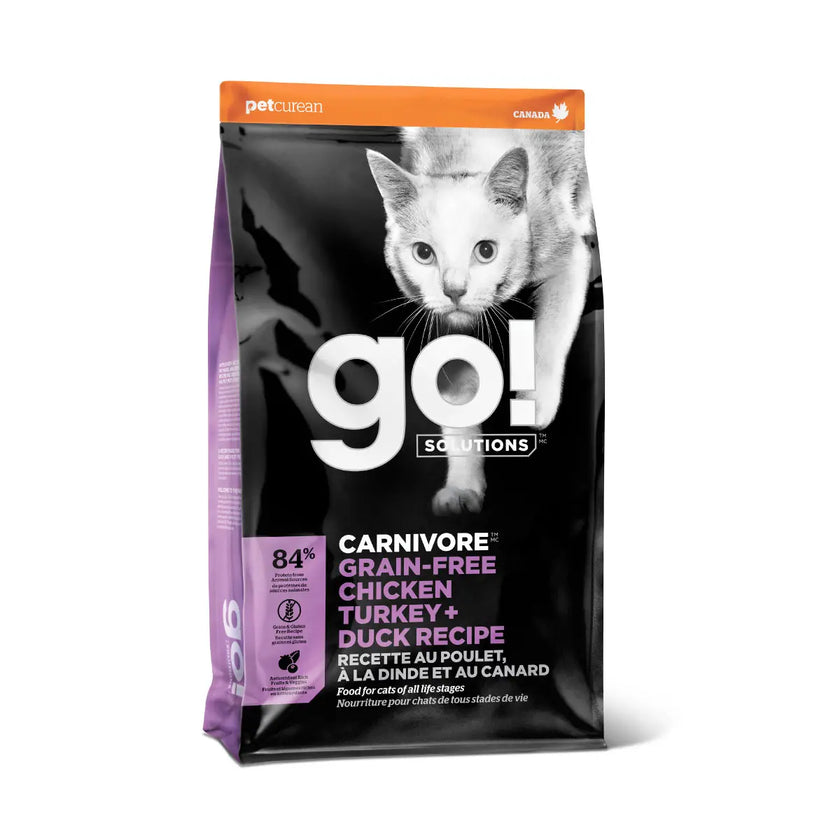 Go! Carnivore grain free chicken, turkey + duck recipe for cats x 1.4 KG