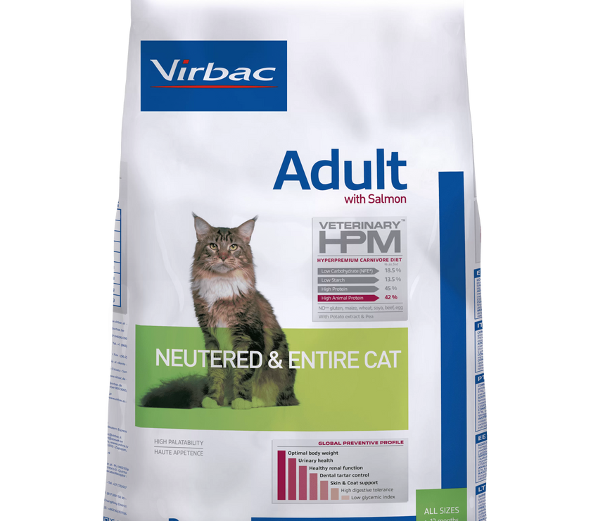 Virbac Adult With Salmon Neutered& Entire Cat