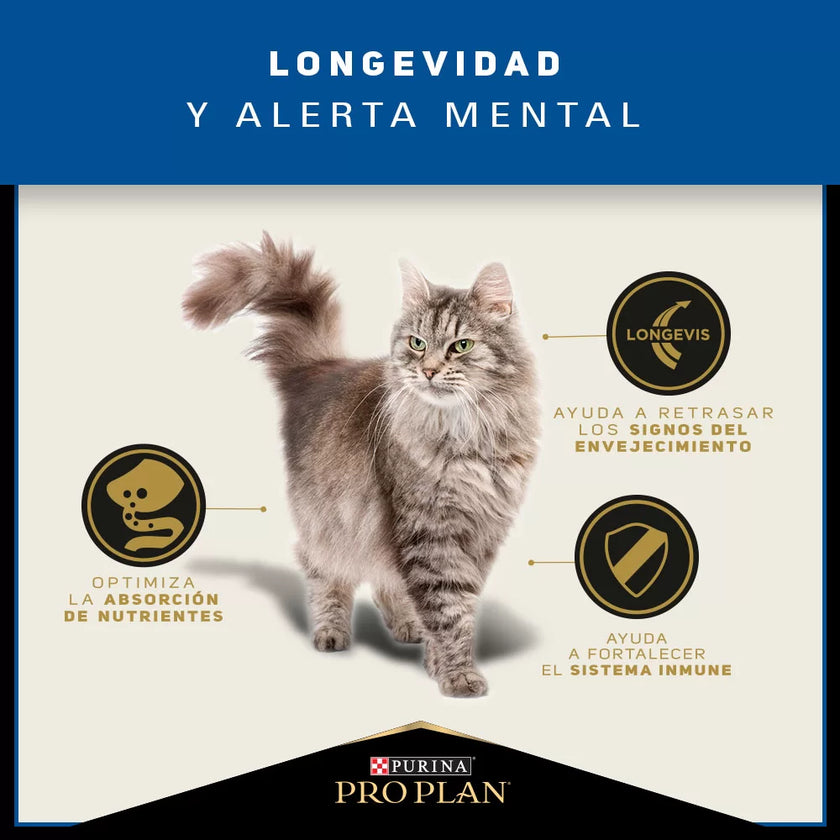 Comida Para Gatos Adultos 7+ Purina  Pro Plan X 3 KG