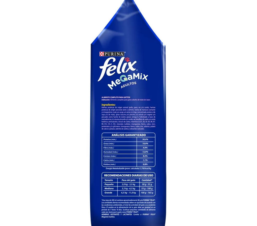 Alimento Para Gatos Purina Felix Adulto Triple Delicious Mar x 1.5 Kg
