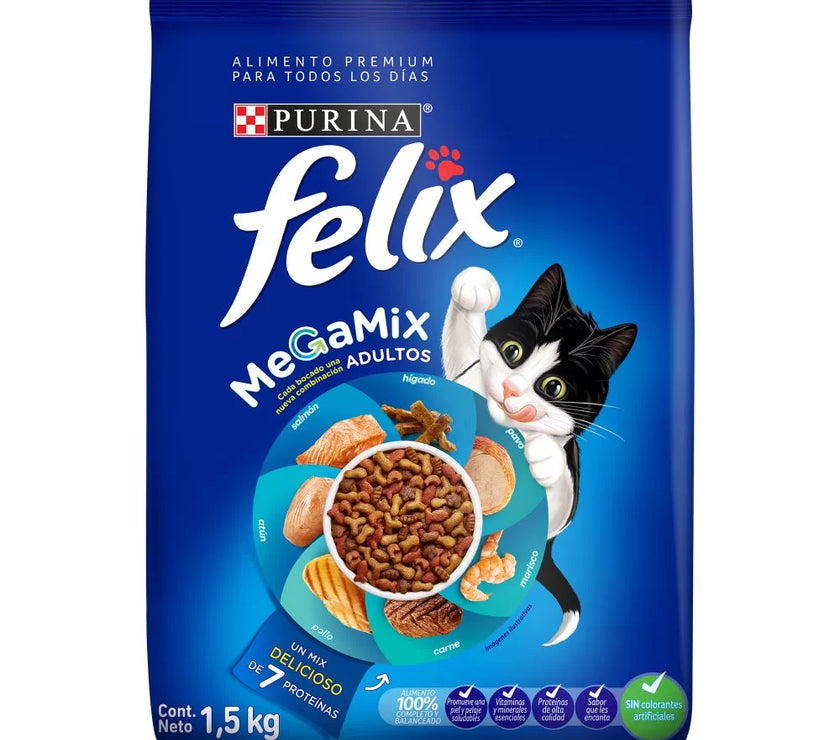 Alimento Para Gatos Purina Felix Adulto Megamix