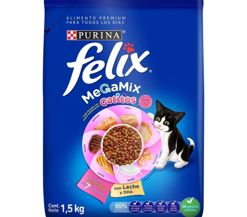 Alimento Para Gatitos Purina Felix Megamix x 1,5Kg