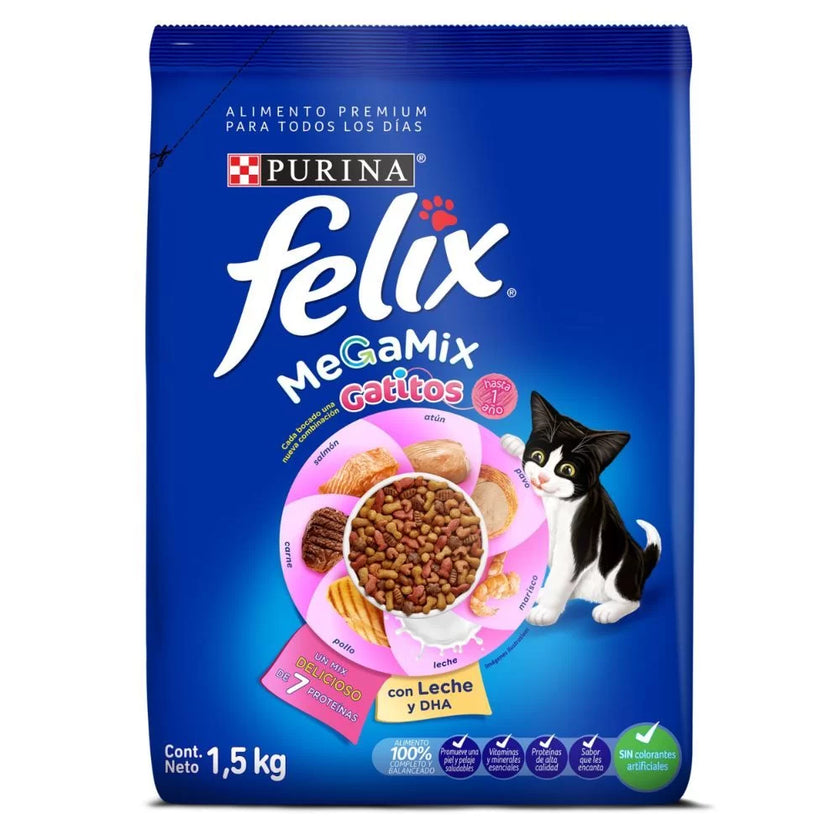 Alimento Para Gatitos Purina Felix Megamix x 1,5Kg