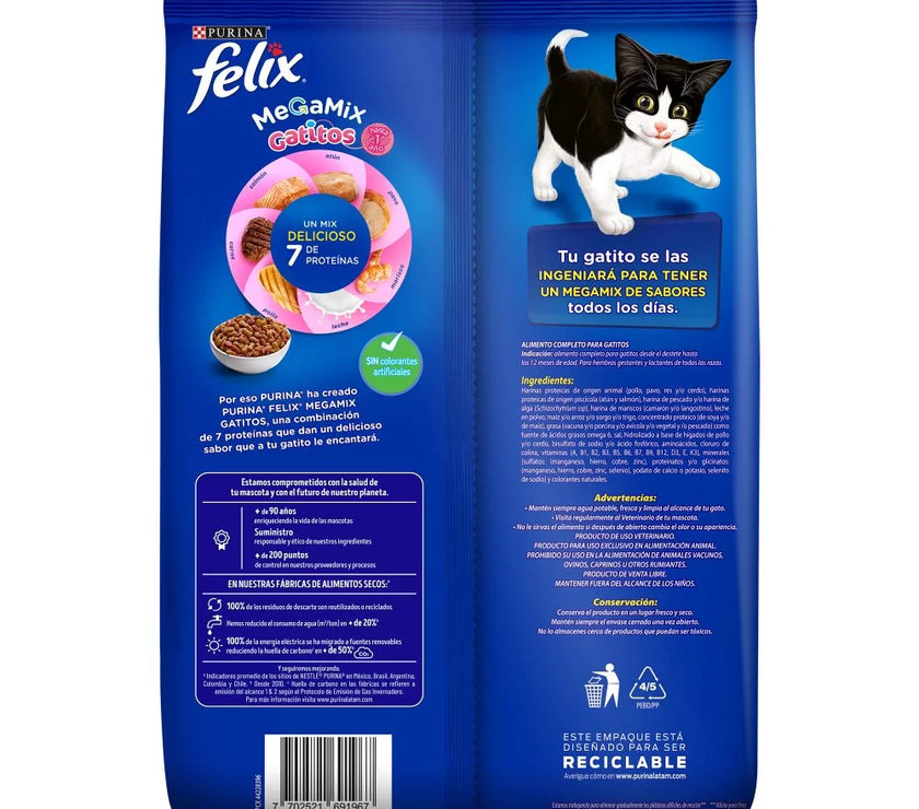 Alimento Para Gatitos Purina Felix Megamix x 1,5Kg