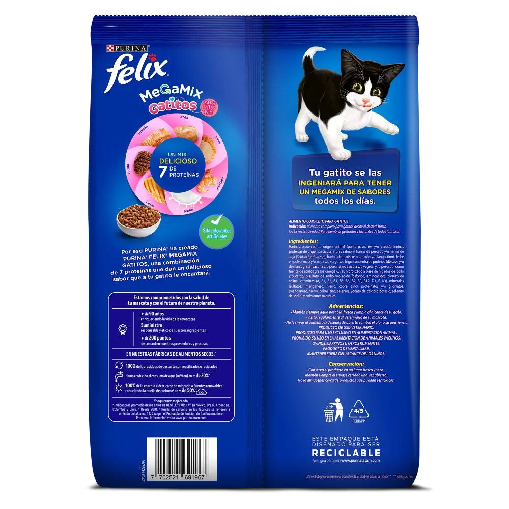 Alimento Para Gatitos Purina Felix Megamix x 1,5Kg