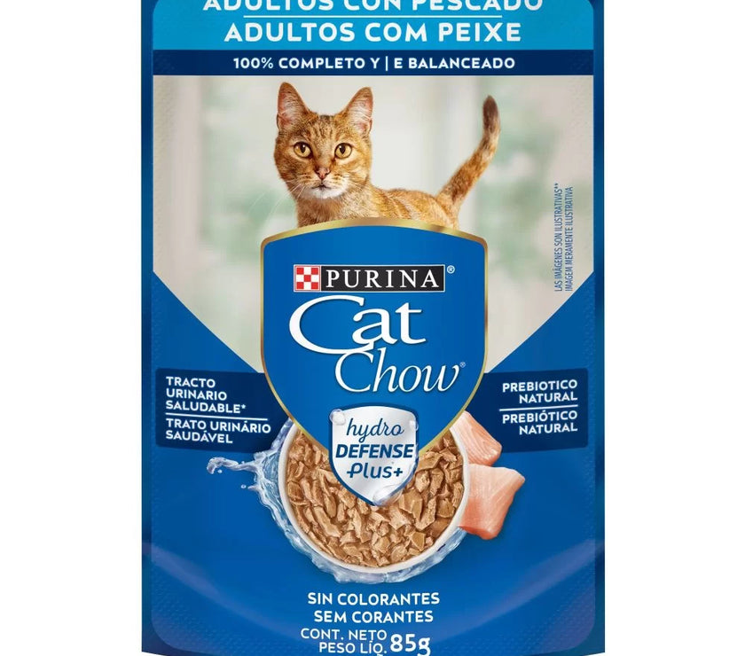 Alimento Húmedo Para Gatos Cat Chow Adulto Pescado x 85 Gr