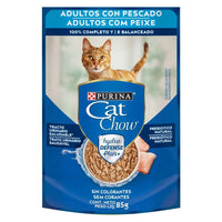 Alimento Húmedo Para Gatos Cat Chow Adulto Pescado x 85 Gr